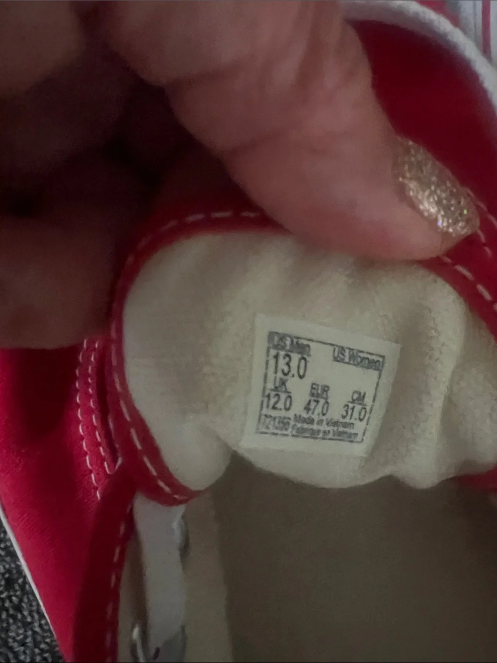 Vans Red Canvas Low-Top Sneakers with White Details